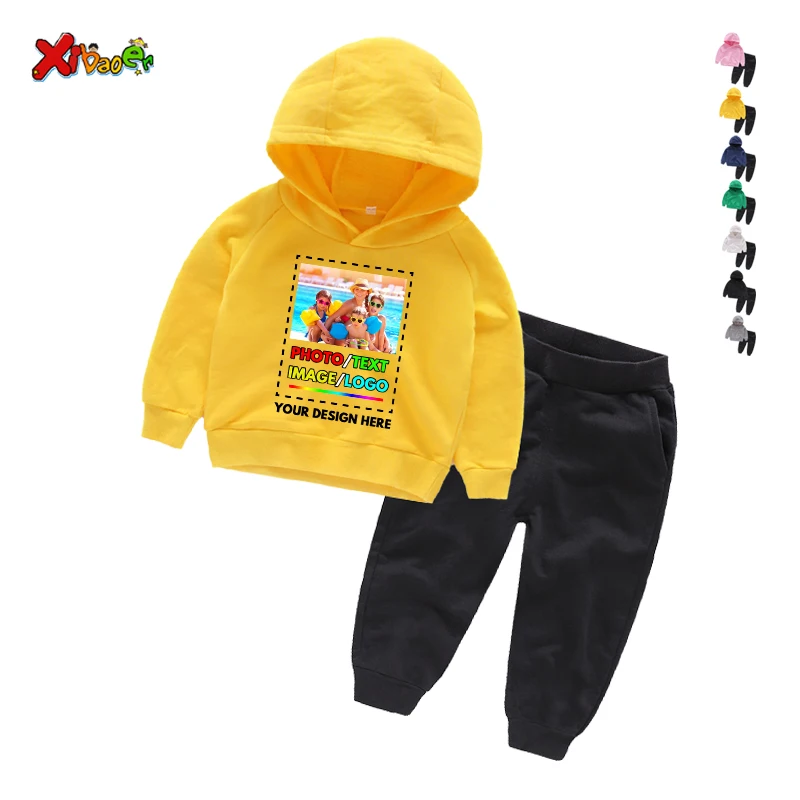 Baby Clothing Logo - Set hoodie anak laki-laki dan balita,