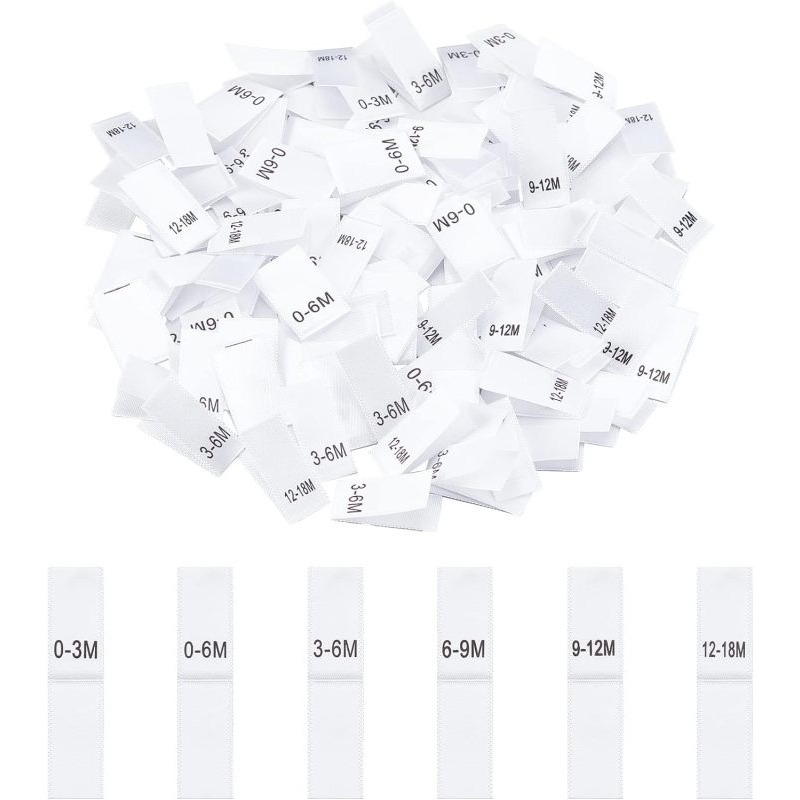 Baby Clothing Labels - 600 buah Label bulan pakaian 6