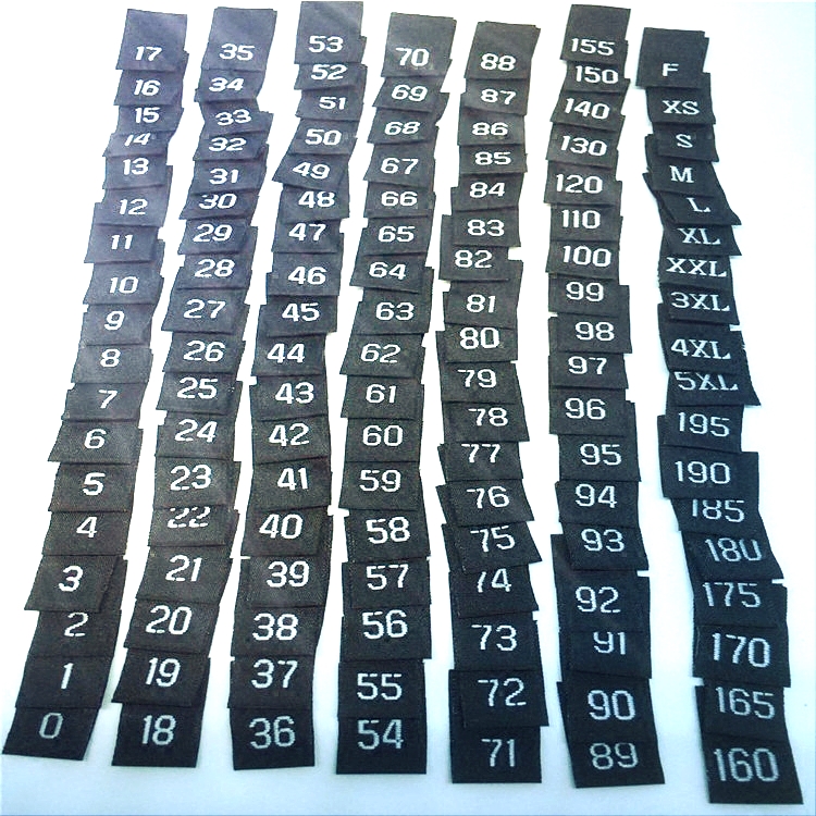 Baby Clothing Labels - Label Ukuran Digital Label Nomor Digital