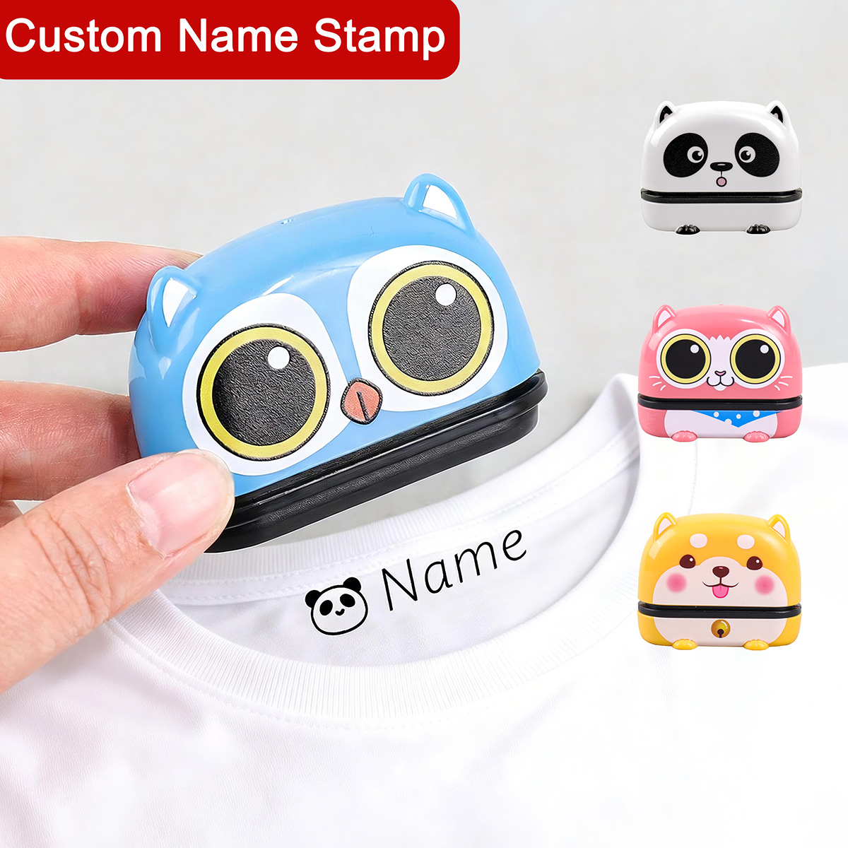 Baby Clothing Labels - Stempel Nama Kustom Lucu, Segel Teks