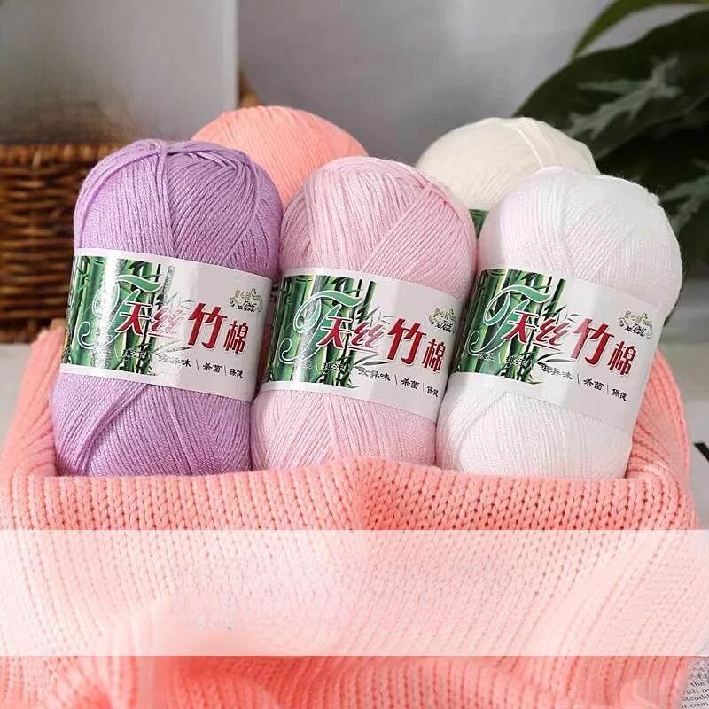 Baby Clothing Yarn - Benang Katun Murni Halus Arang Bambu