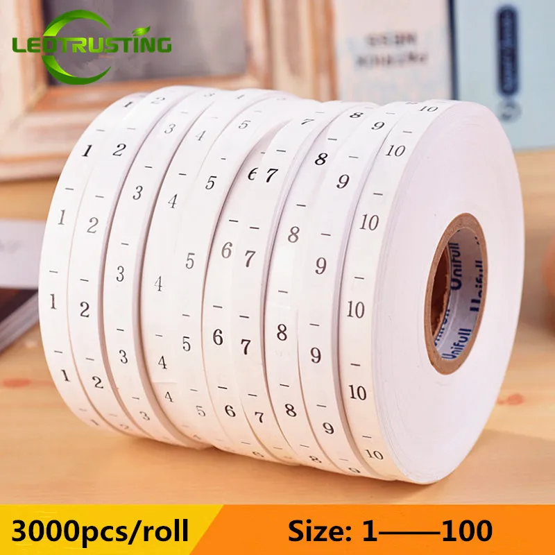 3000 Buah/Rol Label Ukuran Nom - Baby Clothing Labels ulasan dan harga