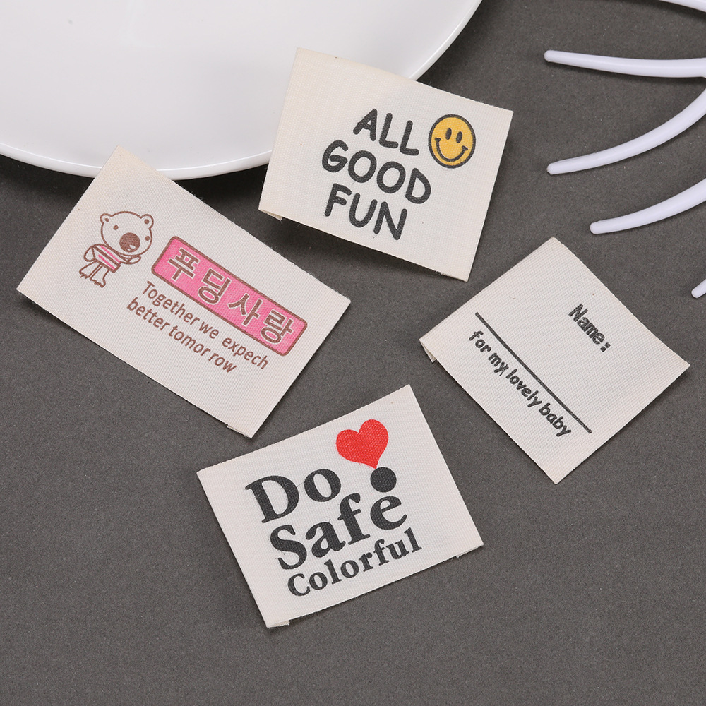 Label Kain Katun Custom Cetak  - Baby Clothing Logo ulasan dan harga