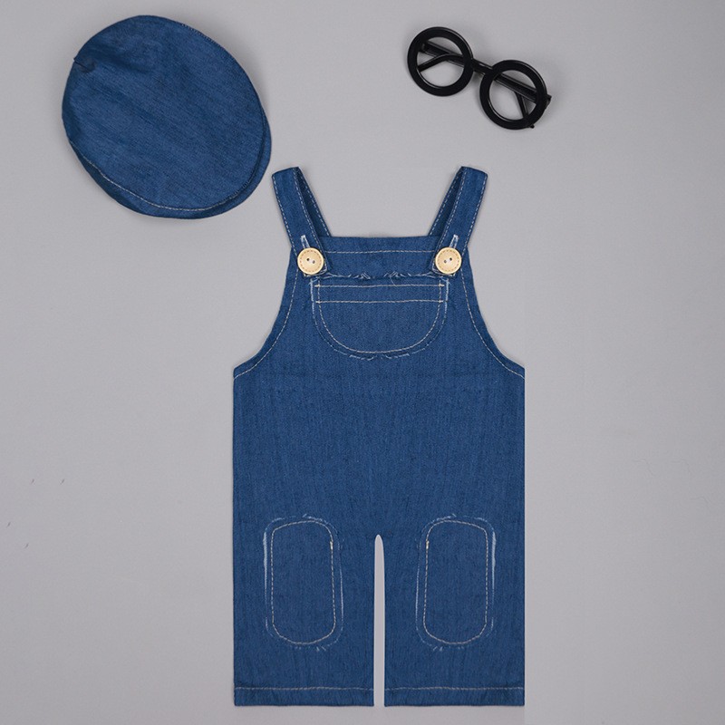 ❤️ Pakaian Fotografi Bayi Baru - Baby Overall Denim ulasan dan harga
